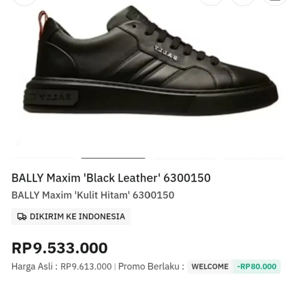 Bally Maxim 'black leather original'
