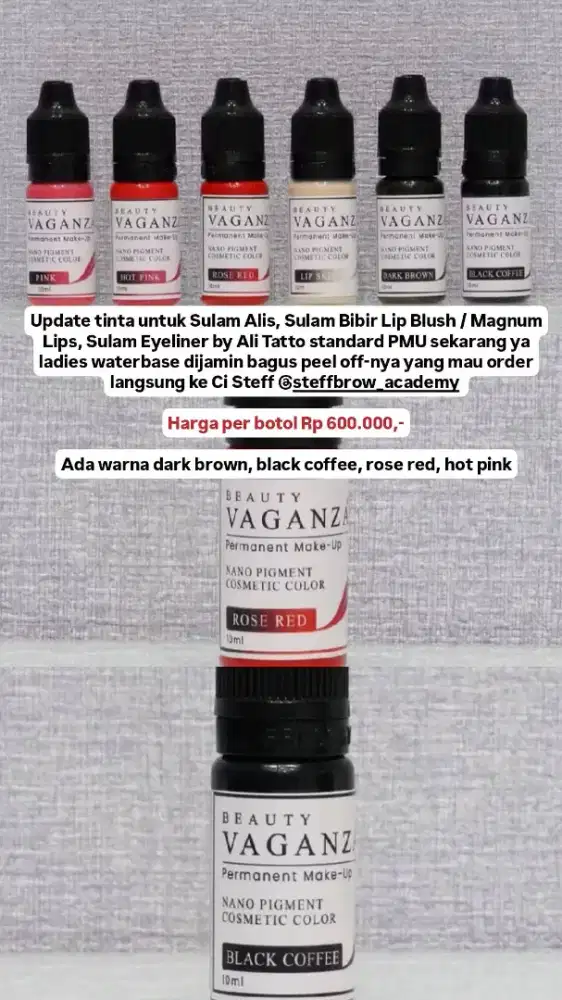 Tinta Sulam Alis Bibir Eyeliner Beauty Vaganza by Ali Tatto