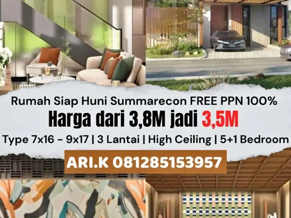 FINORE SUMMARECON SERPONG RUMAH BERGAYA FINLANDIA MODERN LUXURY ARCHITECTURE 3,6MAN LIMITED UNIT