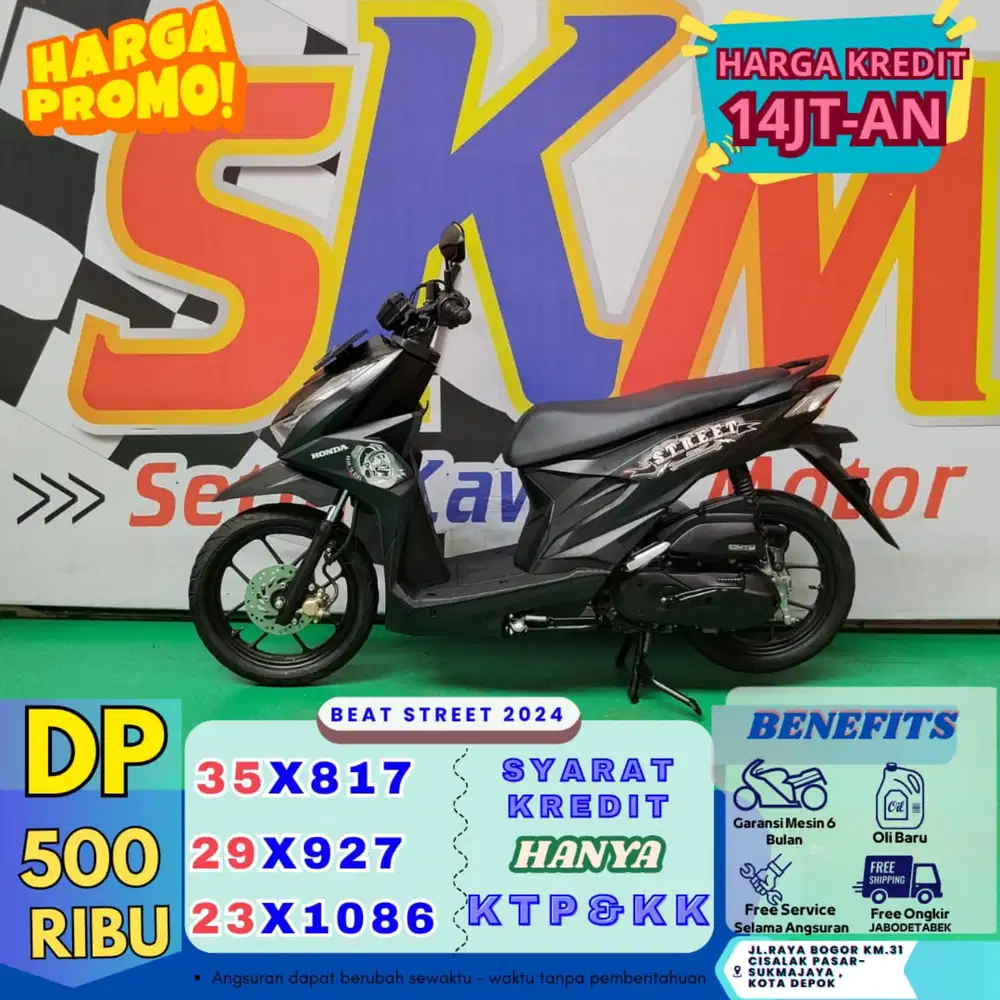 ( beat street 2024 DP:500 garansi mesin 6 bulan cash credit