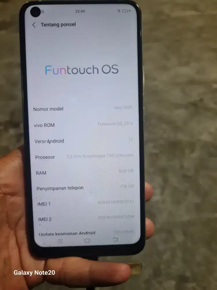 Vivo x50 Ram 8 internal 128