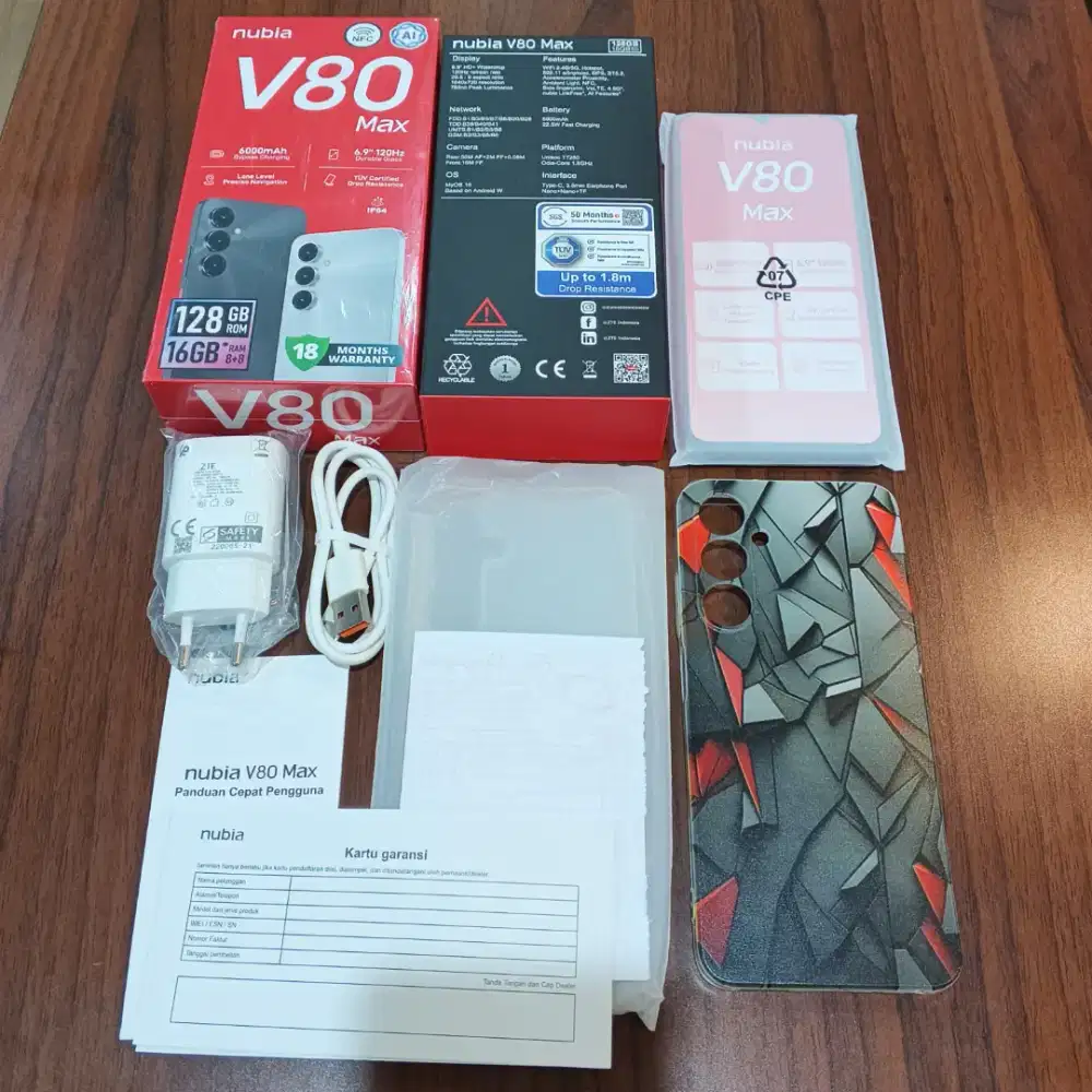3 HARI PAKE Nubia V80 Max 8/128 Black ISTIMEWA Resmi 14/11/27