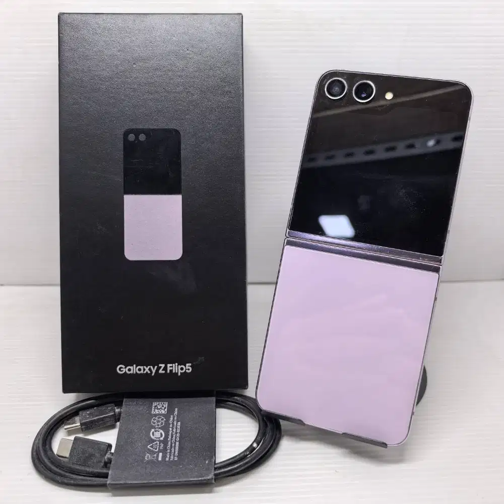MULUS 99% SAMSUNG GALAXY Z FLIP 5 5G 8/512 LAVENDER  RESMI SEIN NO MIN