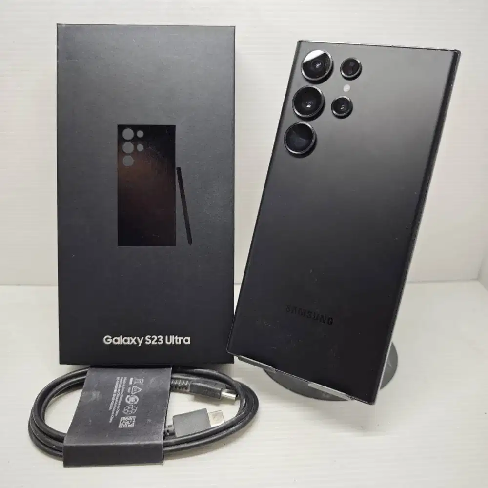 SAMSUNG GALAXY S23 ULTRA 5G 12/256 SEIN RESMI  BLACK NO MINUS FULLSET