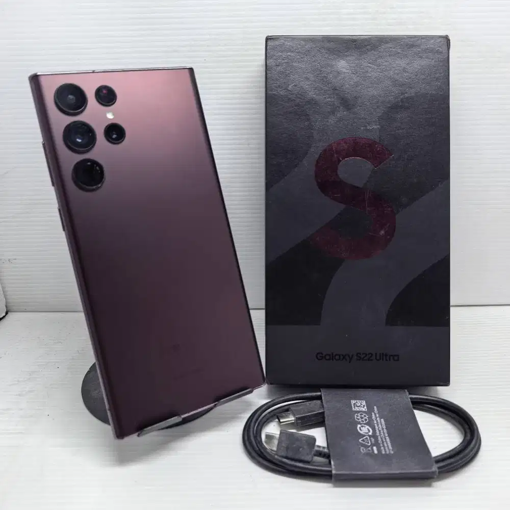 TERMURAH!  SAMSUNG GALAXY S22 ULTRA 5G 12/256 BURGUNDY EX SEIN RARE CO