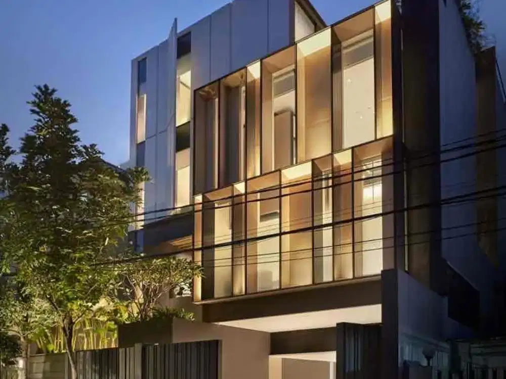 Jual Rumah Baru Luxurious Modern Tropical House di Tulodong Bawah SCBD | 4 Lantai + Rooftop | View SCBD