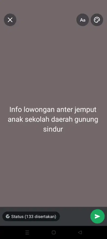 Mencari lowongn ojekan ank sekola