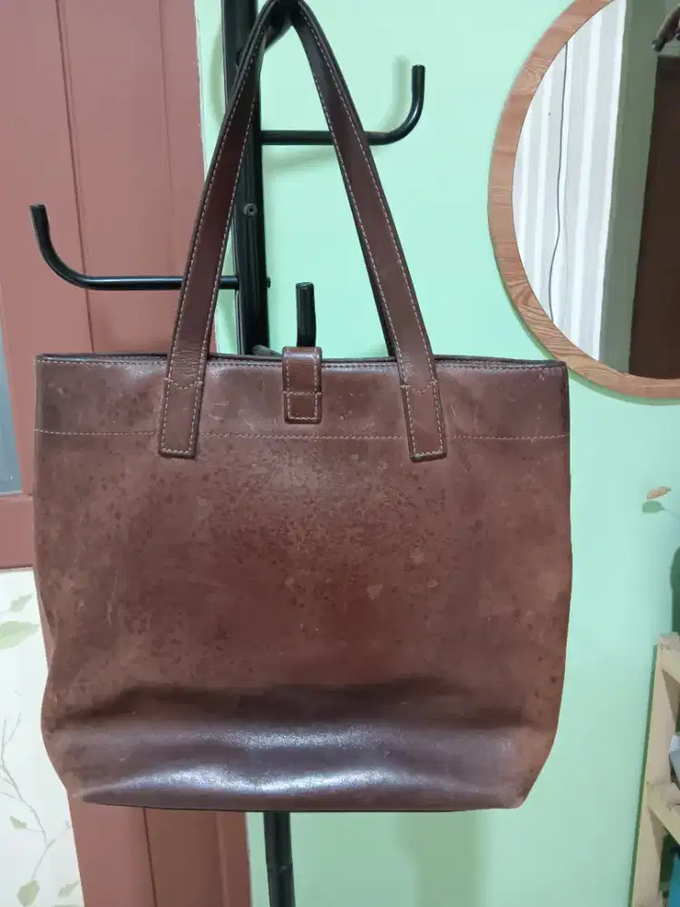 JUAL CEPAT FOSSIL ORIGINAL – Genuine Leather Tote Seri Austin