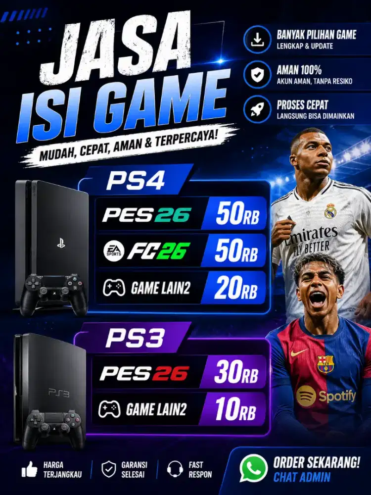 Jasa isi Game ps3 & ps4