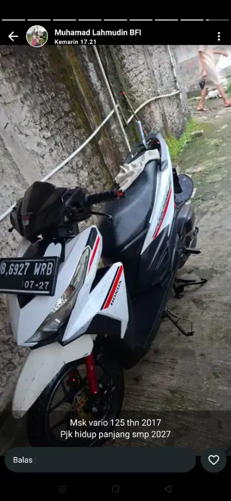 Honda Vario 125 tahun 2017 (Pajak Panjang)