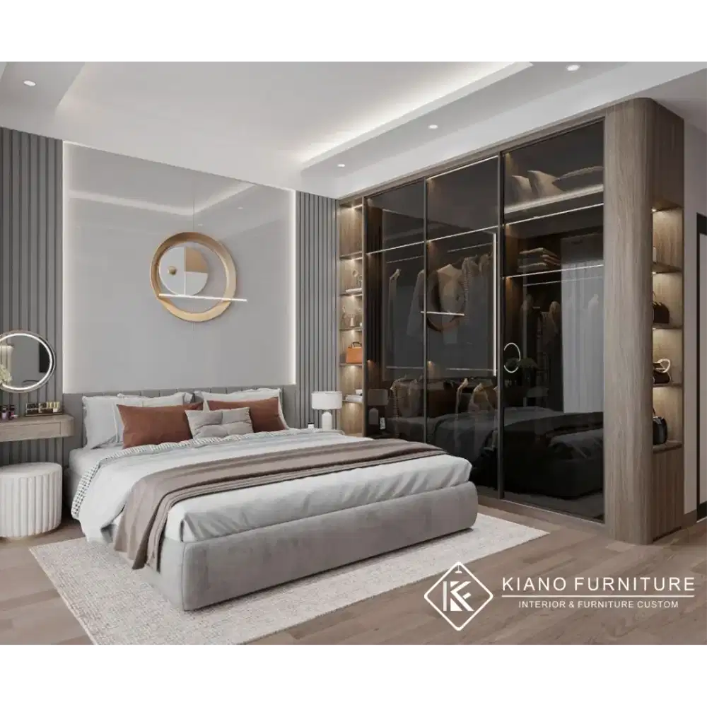 Kitchenset-kamar tidur-lemari pakaian-backdrop tv