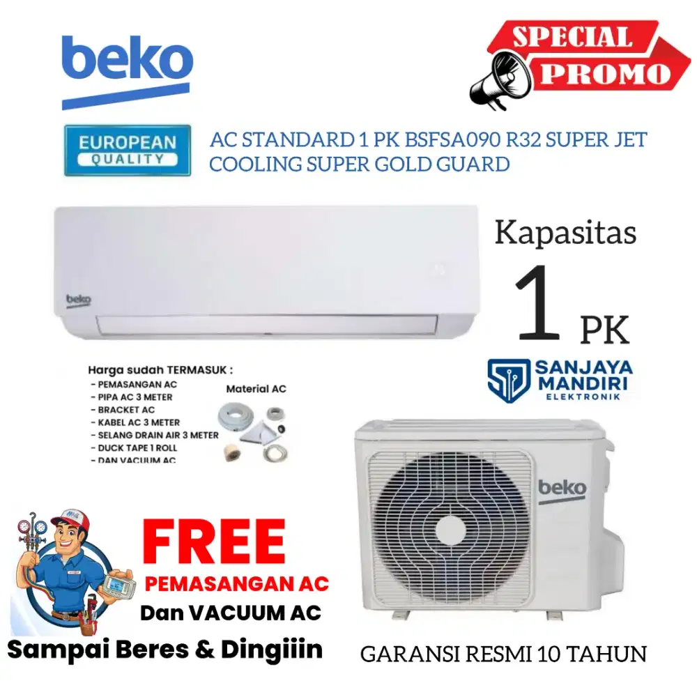 BEKO AC Split 1 PK STANDART BBFS 090 TURBO COOLING I-FEEL R32 Gold Fin