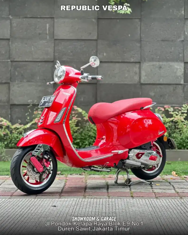 VESPA PRIMAVERA RED COLOR EDITION 150 IGET ABS LED TH 2020 FULL MODIF