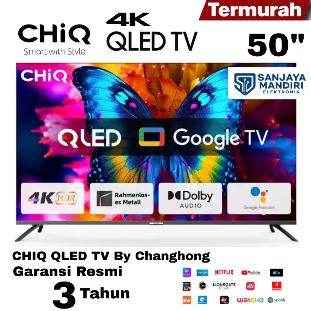 CHiQ by Changhong QLED TV 4K 50 inch Google Smart QLED PRO Digital TV