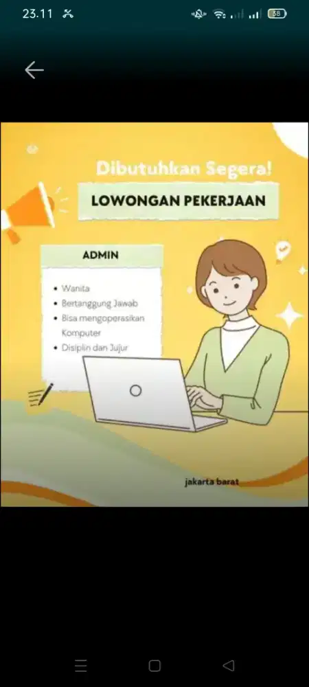 Lowongan kerja admin
