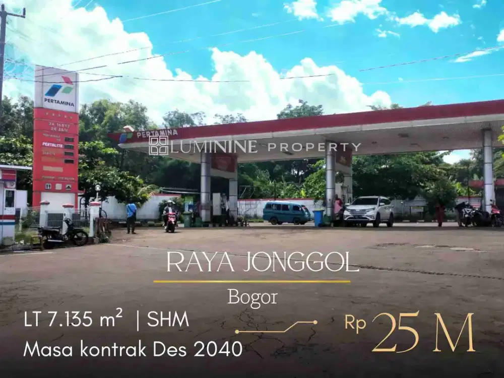 DIJUAL CEPAT SPBU AKTIF PRODUKTIF,LOKASI STRATEGIS DAN KOMERSIL JALUR PROPINSI DI RAYA JONGGOL BOGOR!
