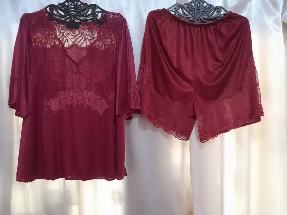 Set baju tidur satin XL