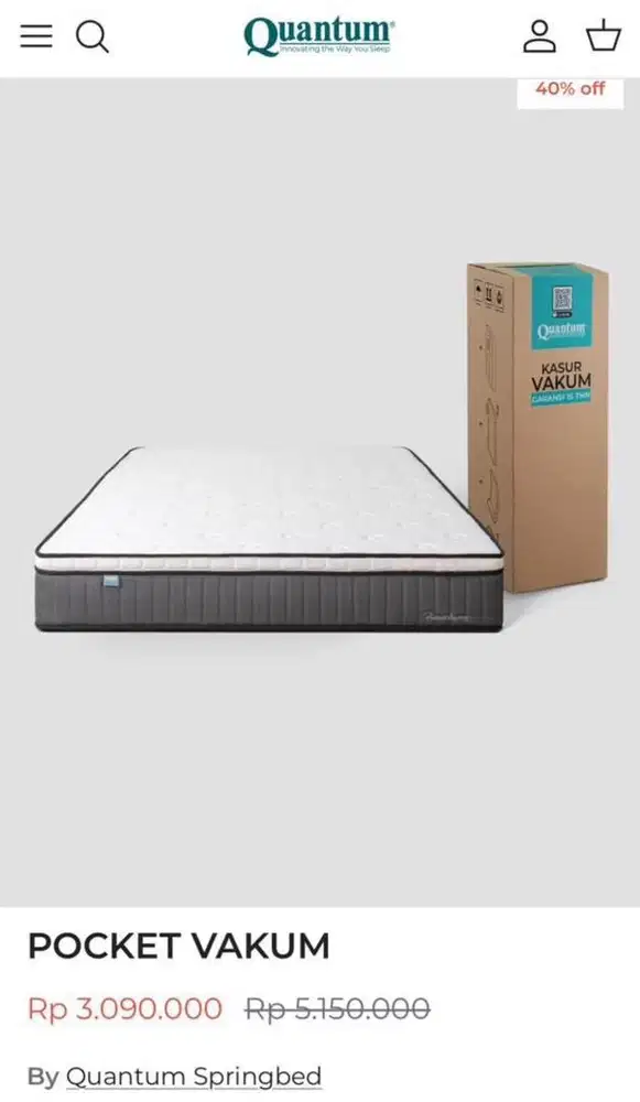 Kasur Vakum Quantum (Very Good Condition)