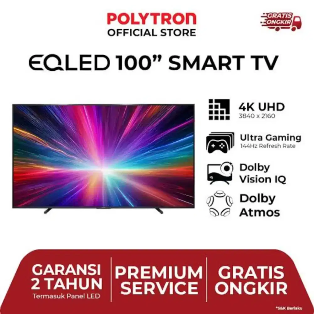 tv 100 inch polytron