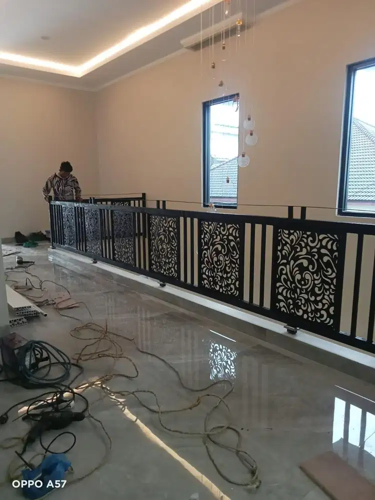 Rillingtangga dan balkon plat cating laser