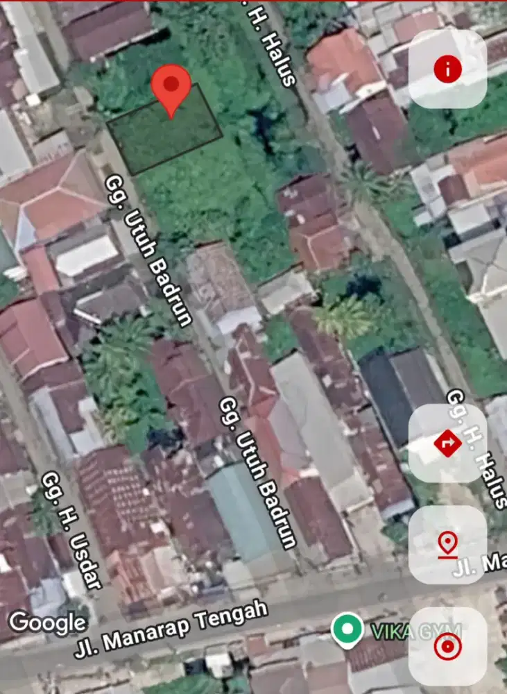 Di jual Tanah luas 169 m2