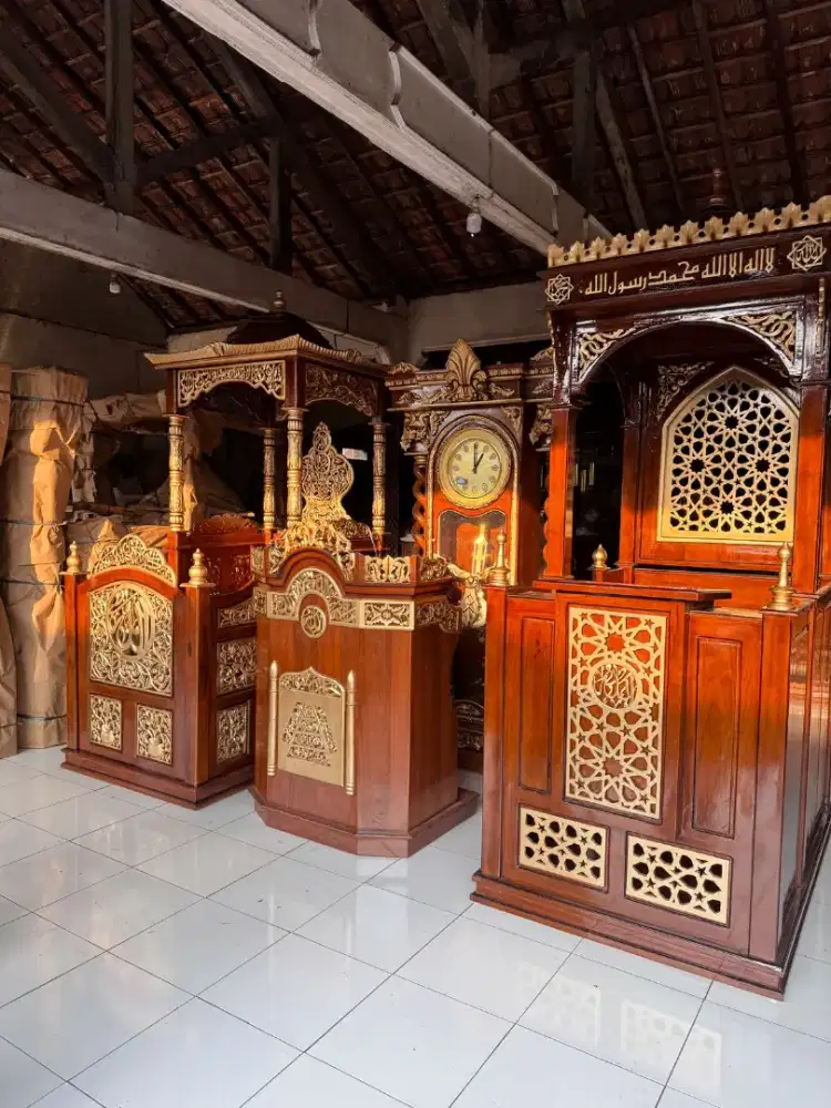 Mimbar Masjid kubah tangga ready berbagai macam model