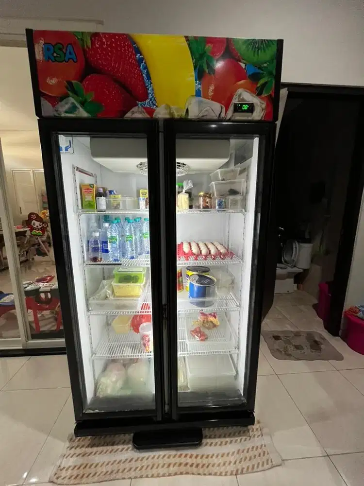 Kulkas showcase 2 pintu merk RSA 600liter