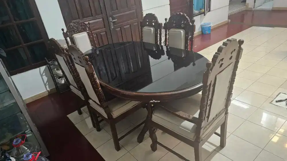 Meja Kursi Makan Jati