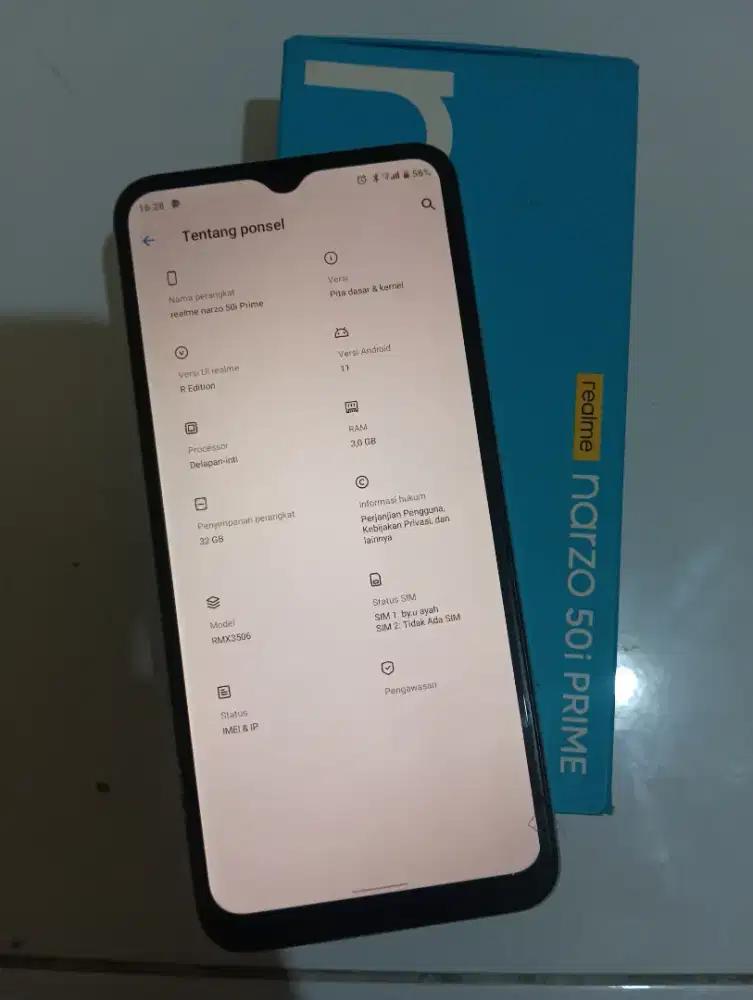Realme narzo 50i prime ram 3/32