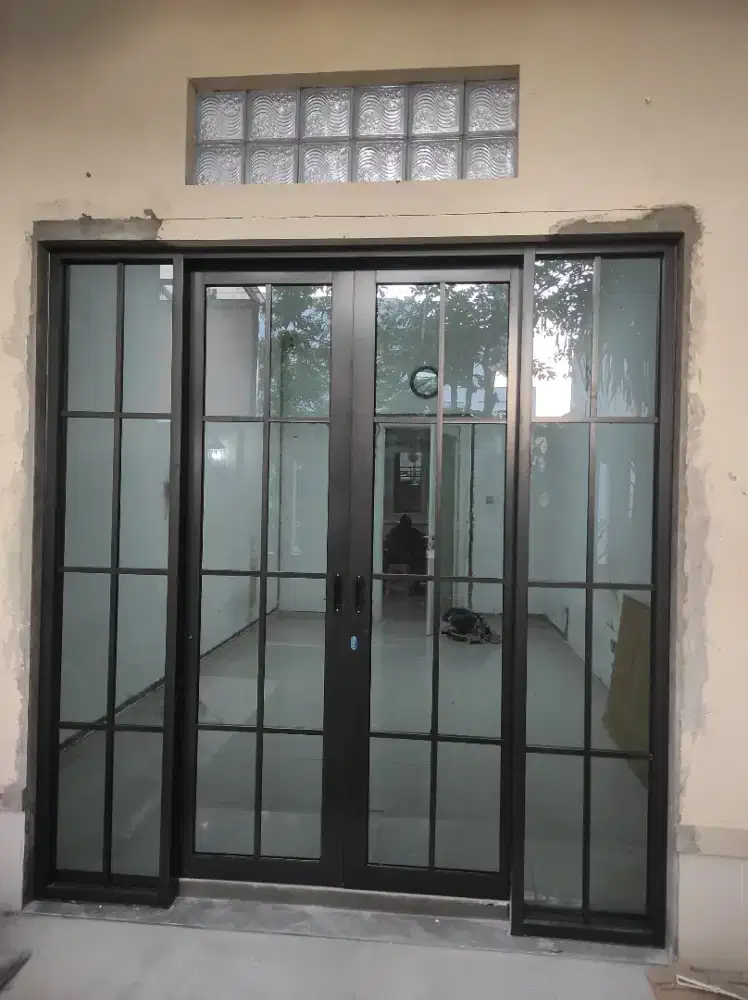 Pintu sliding alumunium + kacamata dan jendela