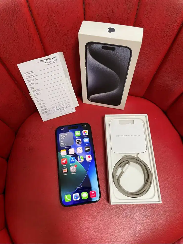 iPhone 15 Pro 256gb Blue Titanium iBox Gigimap ID/A Fullset ORI