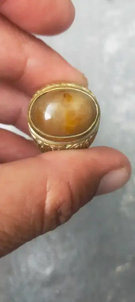 Batu akik ring perak Kuningan