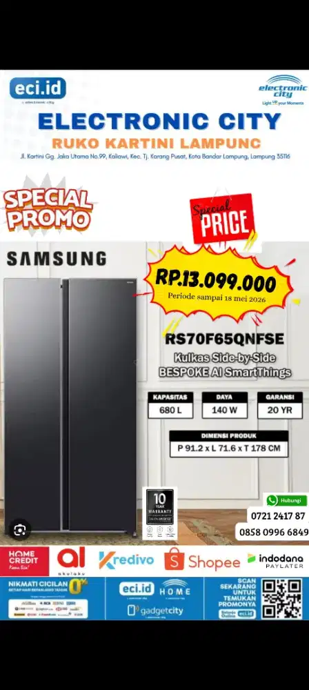 SAMSUNG BESPOKE SIDE BY SIDE