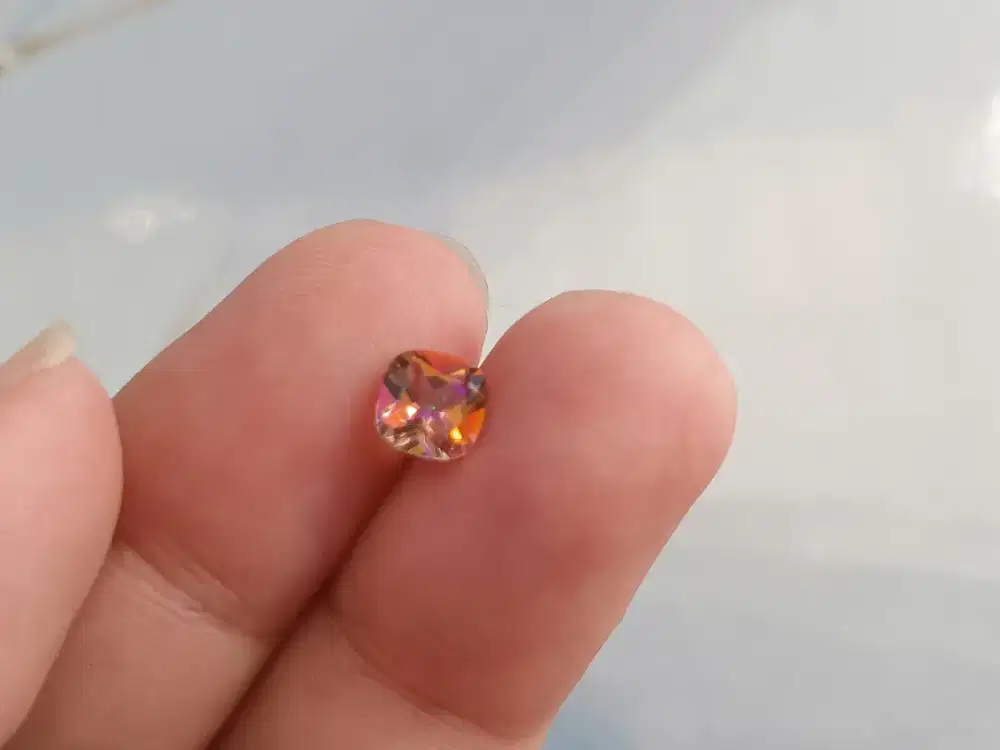 Natural batu mystic topaz