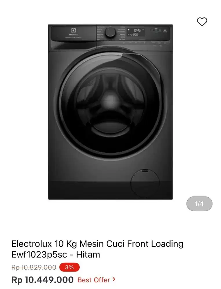 WM FRONT LOAD ELECTROLUX 10kg
