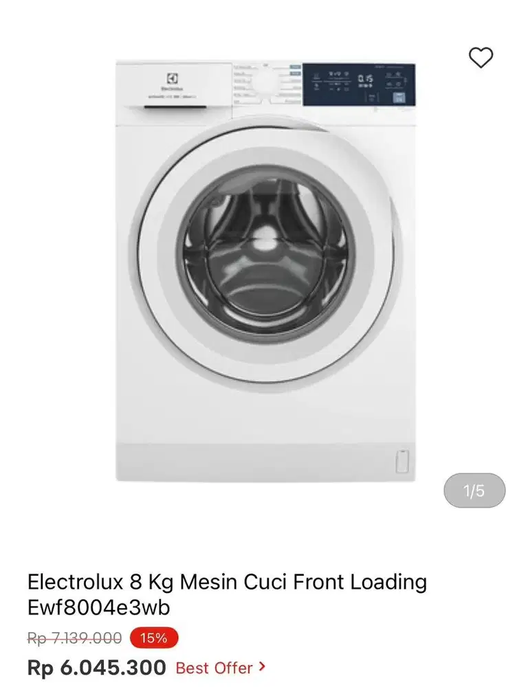 WM FRONT LOAD ELECTROLUX 8kg