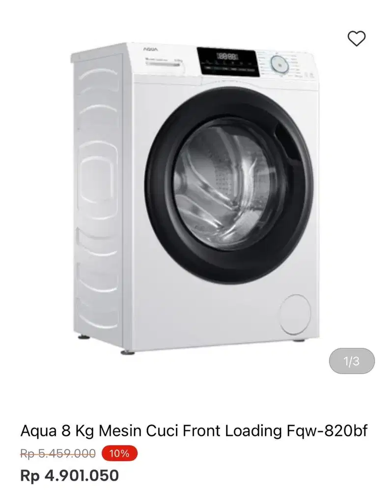 WM AQUA FRONT LOAD 8kg