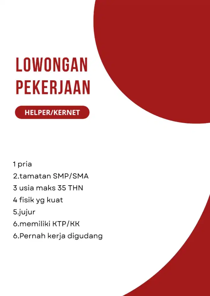 Helper/kernet serabutan