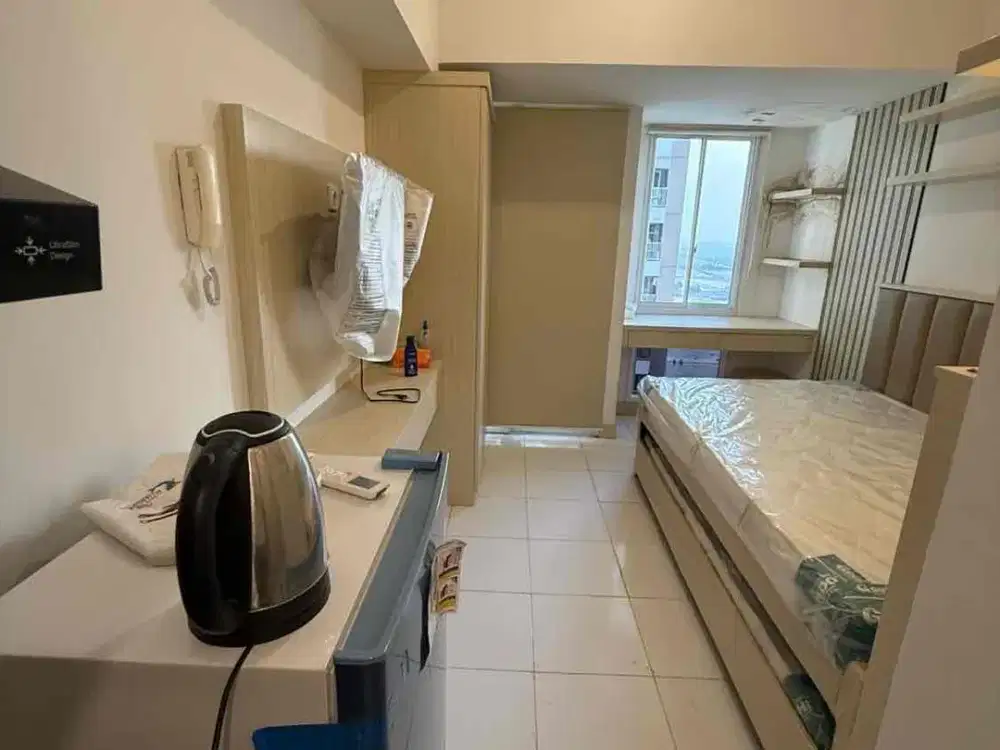 Disewakan Apartemen Studio Full Furnish Tahunan Lengkap dan Brand New