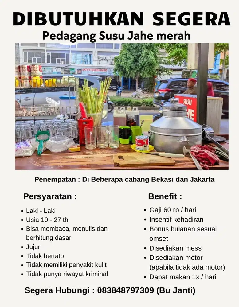 Pedagang susu jahe
