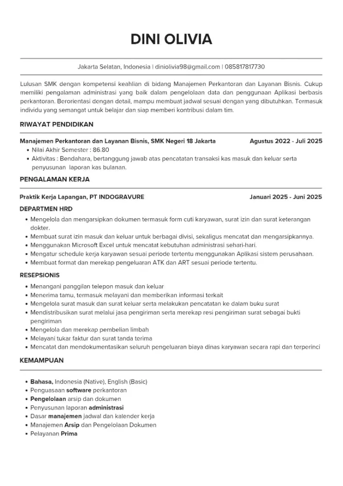 Mencari Pekerjaan Administrasi