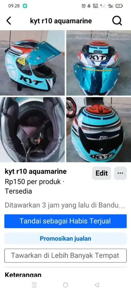 Helm Kyt R10 aquamarine