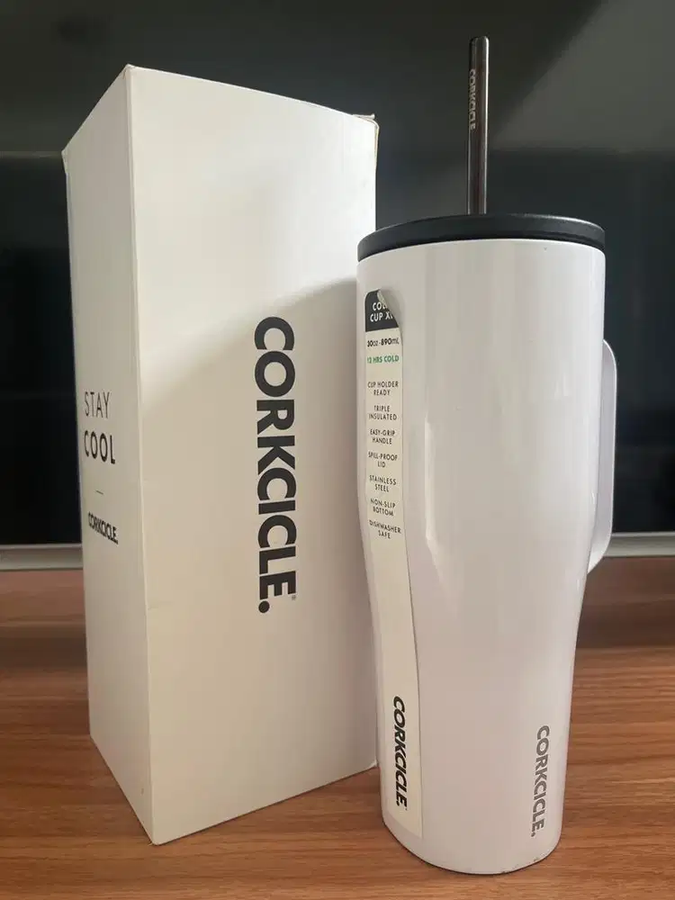 Corkcicle tumbler ORIGINAL cold cup XL 890 ml white