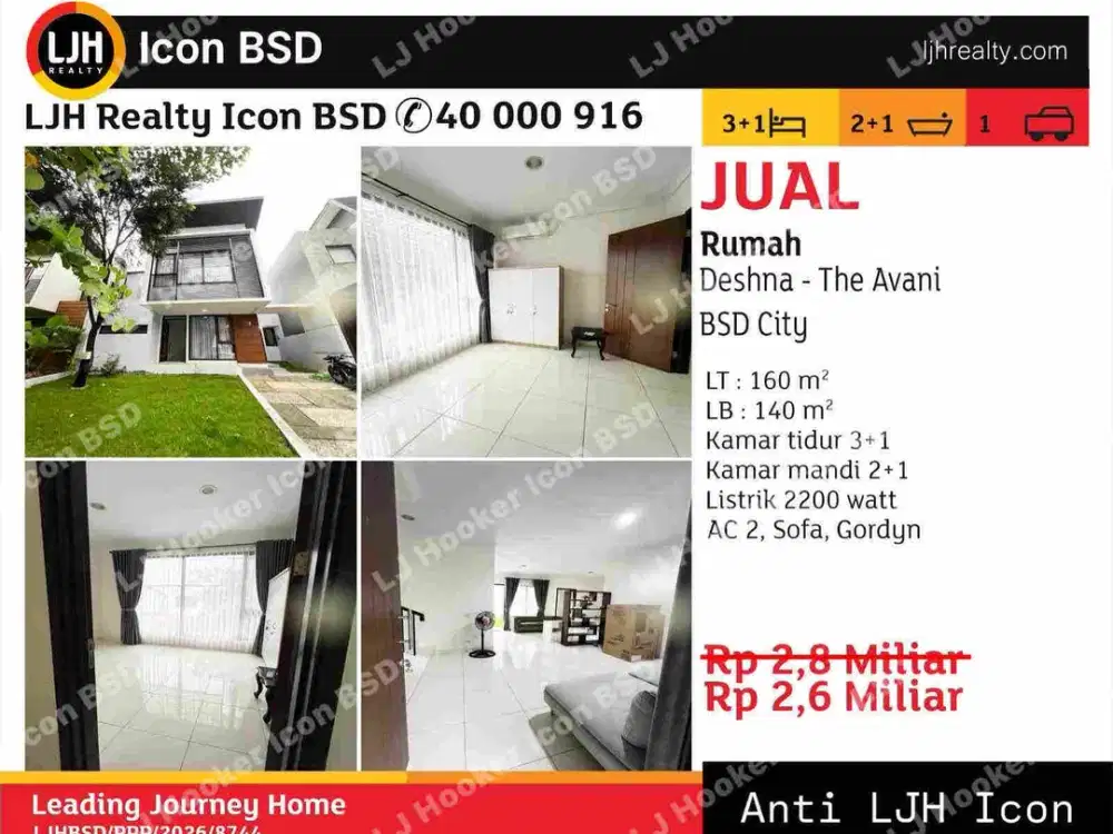 Rumah bagus di The avani cluster Dhesna BSD