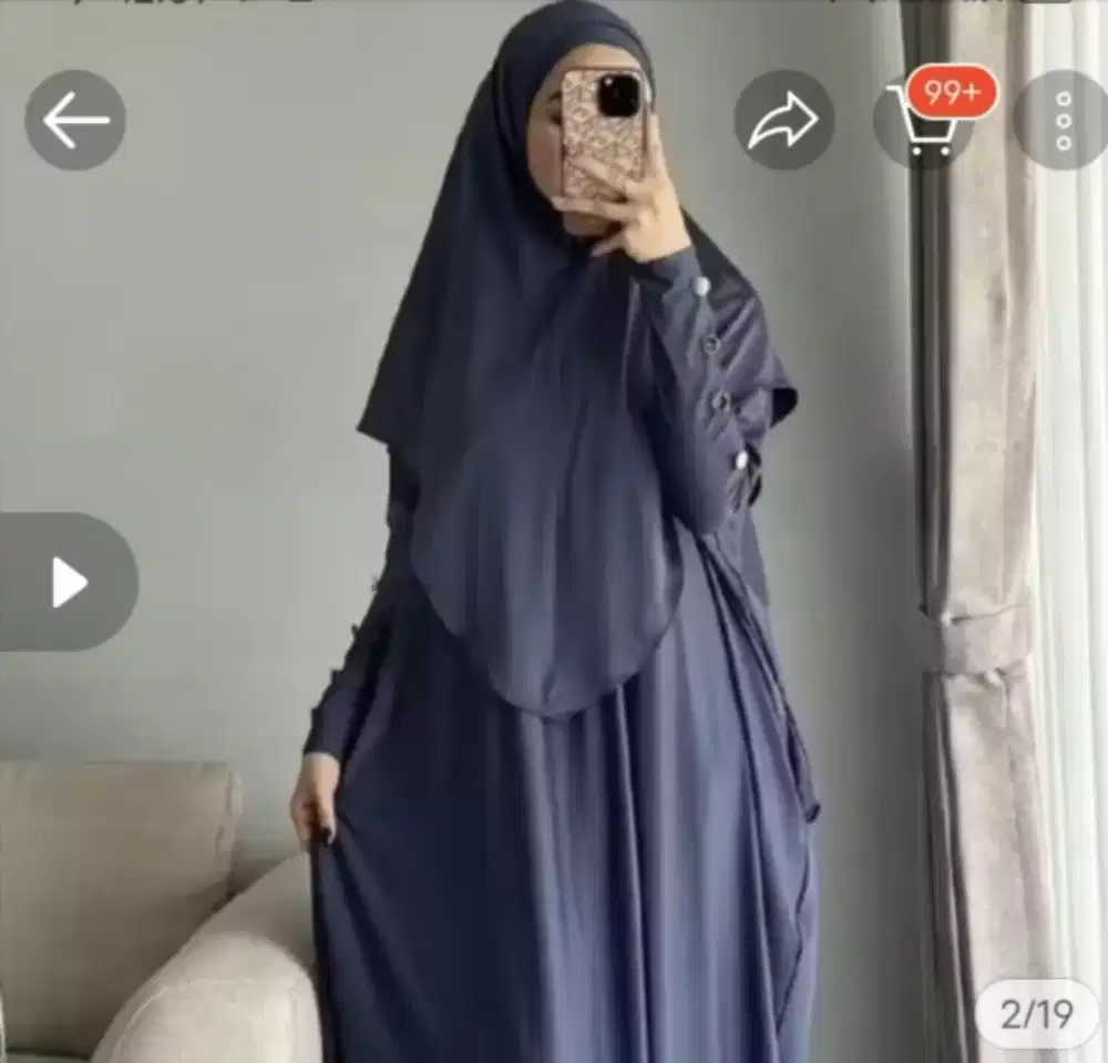 Gamis 1 set bahan Jersey premium