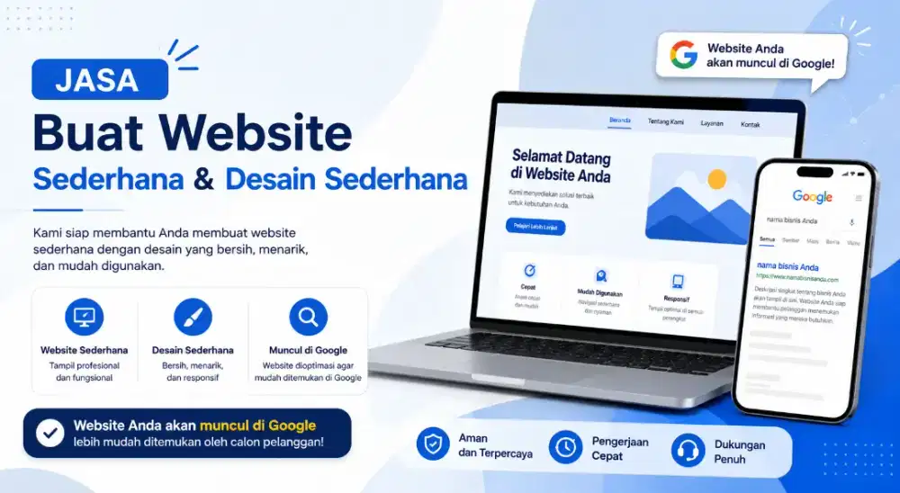 Jasa Pembuatan Website Sederhana & Profesional