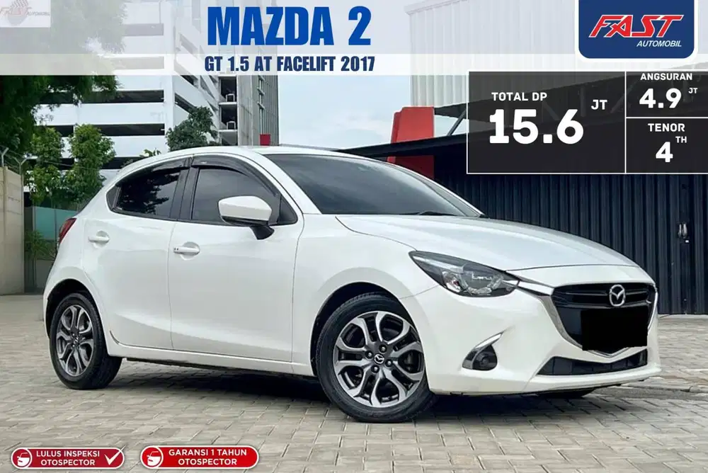 LOW KM DP 15JT GARANSI 1TH PAJAK PANJANG MAZDA 2 GT 2017