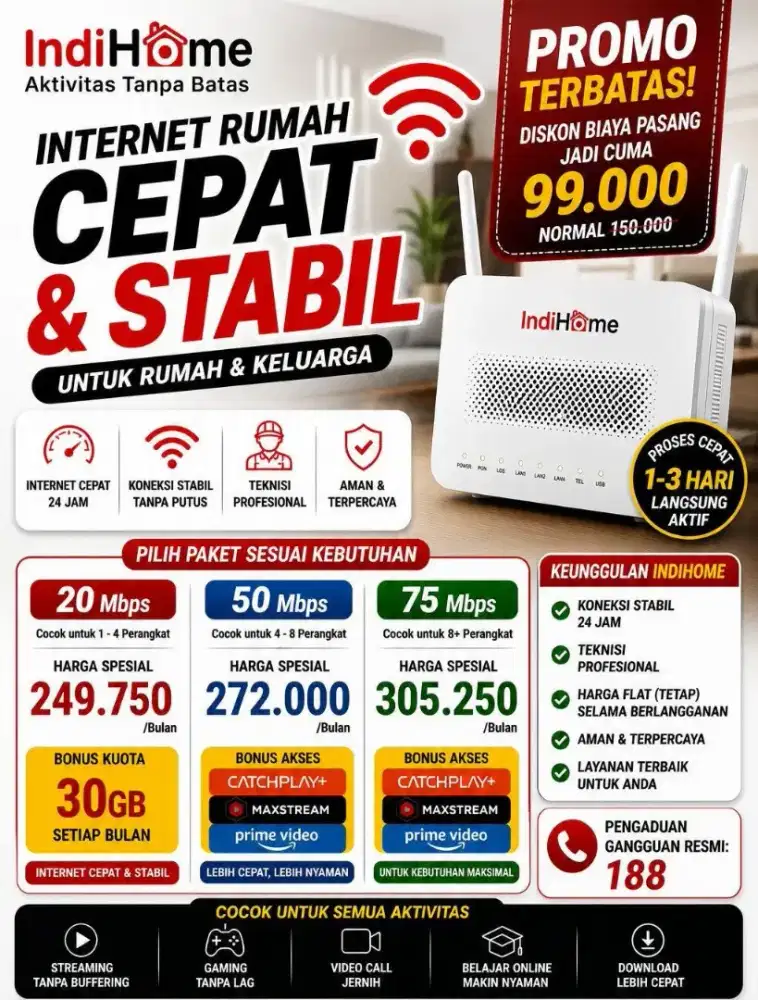 Promo indihome khusus bulan ini