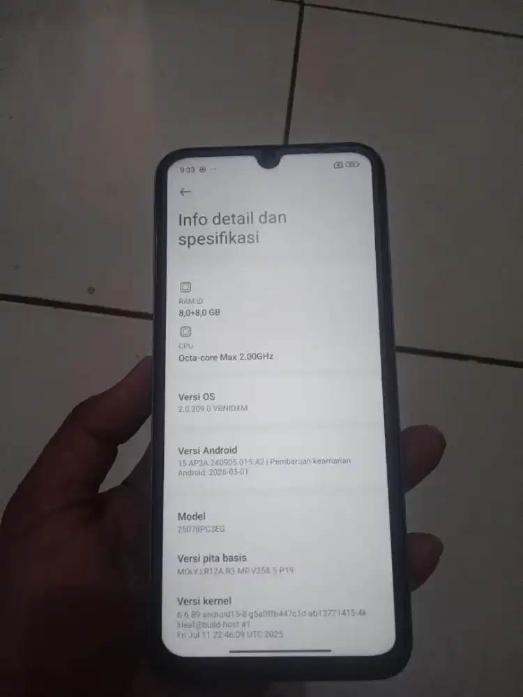 BU hp poco c85 8+8/256 layar lebar 6,9 lcd masih ori batere awet