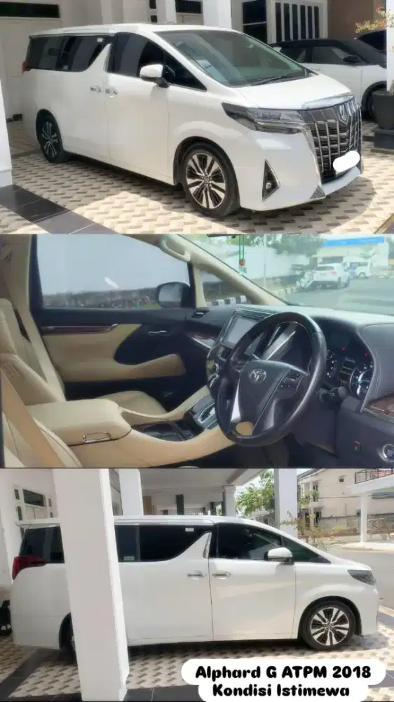 alphard 2018 type G istimewa siap pakai